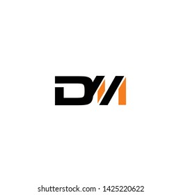 DM logo initial letter design template