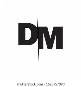 Dm Logo Letters White Background Stock Vector (Royalty Free) 1623757393 ...