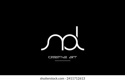 DM, MD, D, M abstract letters logo monogram