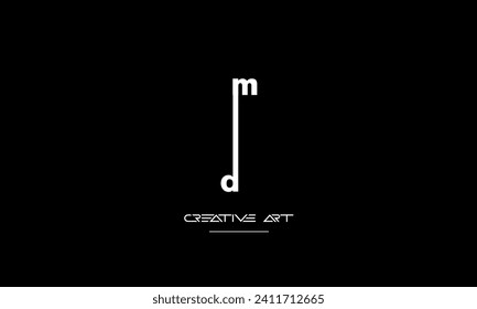 DM, MD, D, M Logo für abstrakte Buchstaben