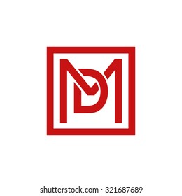 DM MD initial company, red square frame