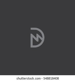 DM or MD letter logo icon