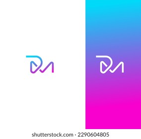 DM, MD letter modern branding logo