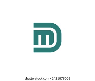 DM MD logo design vector template