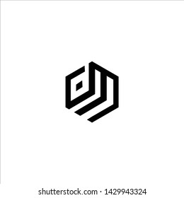 DM or MD logo initial letter design template