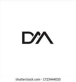 Plantilla de diseño de letras iniciales del logotipo DM o MD vectorial