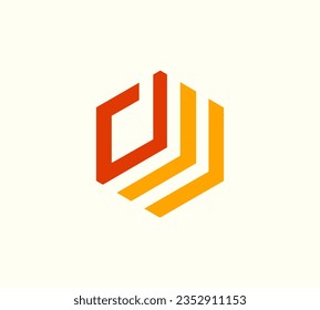 DM modern logo design illustration