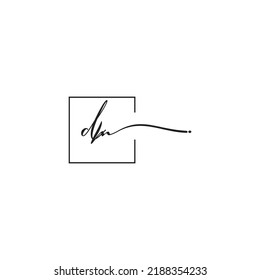 Diseño de logotipo de sigantías DM en un diseño profesional de alta calidad que se imprimirá en cualquier medio de impresión