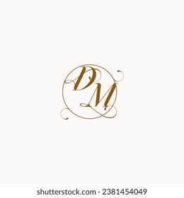 DM einzigartiges Hochzeitslogo Symbol Ihrer Ehe und Sie können es auf Ihrer Hochzeitsfeier verwenden