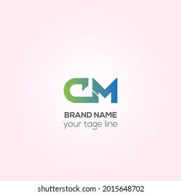Diseño de logotipo vectorial DM, monograma de diseño de identidad de marca