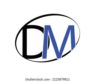 Dm Vector Symbol Logo Template Stock Vector (royalty Free) 2125879811