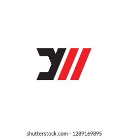 DM or YM logo letter design 