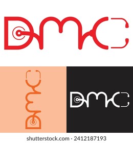 Die D.M.C. Das Letter Mark Medical Logo verbindet Einfachheit und Professionalität elegant und verbindet die Initialen mit subtilen medizinischen Elementen, um Präzision und Vertrauen in die Gesundheitsversorgung zu schaffen.