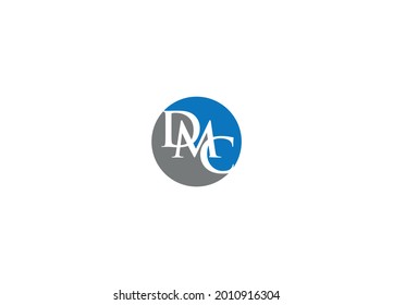 dmc modern logo design vector icon template with white background