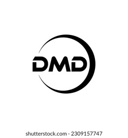 DMD letter logo design in illustration. Vector logo, calligraphy designs for logo, Poster, Invitation, etc.