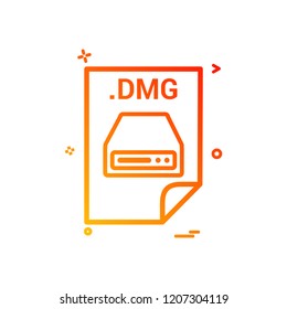 dmg application download file files format icon vector design