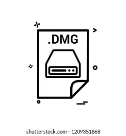 dmg application download file files format icon vector design