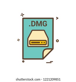 dmg application download file files format icon vector design