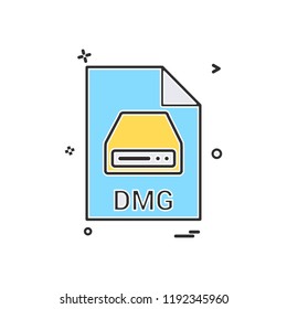 dmg file file extension file format icon vector design