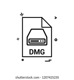 dmg file file extension file format icon vector design