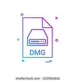 dmg file file extension file format icon vector design