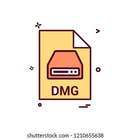 dmg file file extension file format icon vector design