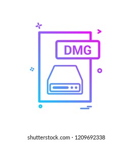 dmg file format icon vector design