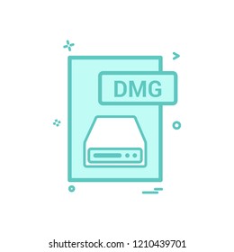 dmg file format icon vector design