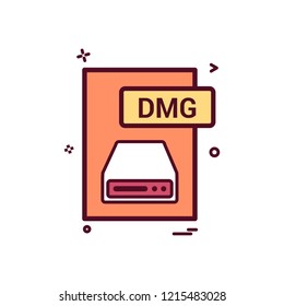 dmg file format icon vector design