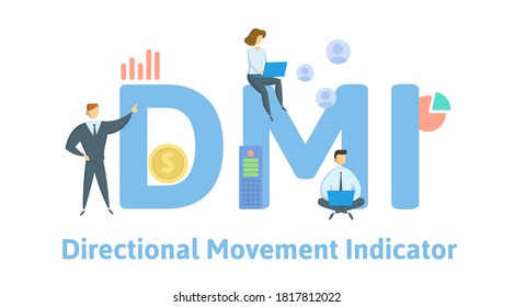 Indicador de movimiento de dirección, OSPF. Concepto con palabras clave, personas e iconos. Ilustración vectorial plana. Aislado sobre fondo blanco.