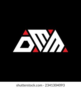 DMM triangle letter logo design with triangle shape. DMM triangle logo design monogram. DMM triangle vector logo template with red color. DMM triangular logo Simple, Elegant, and Luxurious design.
