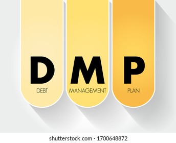 DMP - Debt Management Plan acronym, business concept background