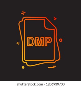 DMP file type icon design vector