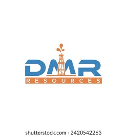 DMR Resources oil and gas industrial company business logo design icon element vector	
