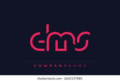 DMS abstract letter logo design. Modern Business Logo Design With Abstract Typography and Contemporary Style
