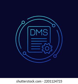 DMS icon, Document management system, linear design