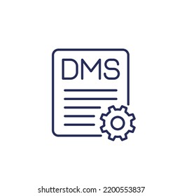 DMS line icon, Document management system