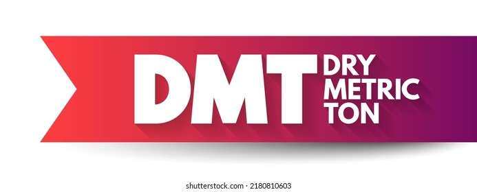 DMT - Dry Metric Ton is the internationally agreed-upon unit of measure for iron ore pricing, acronym concept background