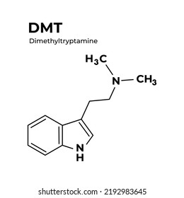 Dmt Psychoactive Drug Skeletal Chemical Formula Stock Vector (Royalty ...