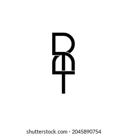 Logo-Design des dmt typografische Buchstaben Monogram