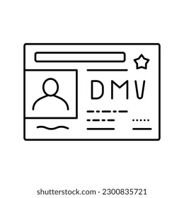 dmv driver license requirements line icon vector. dmv driver license requirements sign. isolated contour symbol black illustration