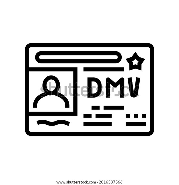 dmv driver license requirements line icon\
vector. dmv driver license requirements sign. isolated contour\
symbol black illustration