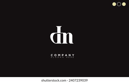 DN Alphabet letters Initials Monogram logo ND, D and N