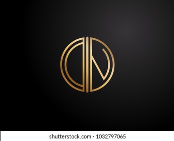 DN circle shape gold color design