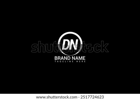 DN D N letter logo design. Initial letter DN linked circle uppercase monogram logo blue and white. DN logo, D N design. DN, D N
