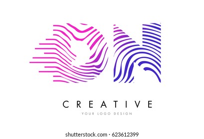 DN D N Zebra Letter Logo Design with Black and White Stripes Vector