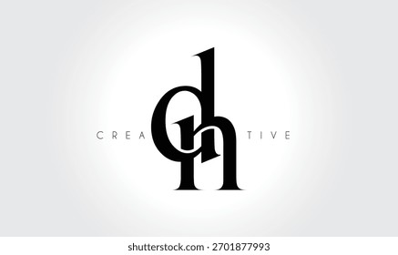 DN  Elegant Serif Monogram Logo – Luxury Lowercase Typographic Lettermark for Modern Branding