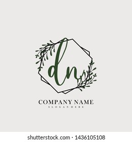 DN Initial beauty floral logo template