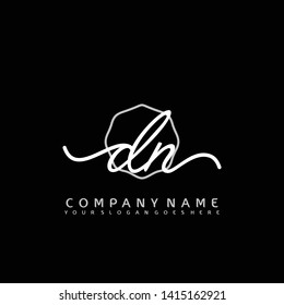 DN Initial handwriting logo concept