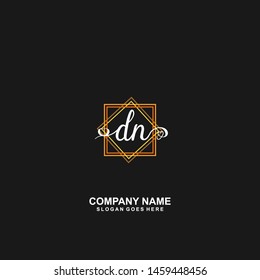 DN Initial handwriting logo vector